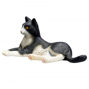 Mojo Animal Planet Katze liegend Schwarz-Wei� 387367