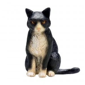 Mojo Animal Planet Katze sitzend Schwarz-Wei� 387371
