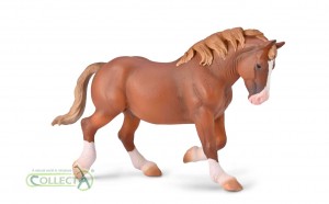 CollectA Pferde Ma�stab 1:12: CollectA Bretonisches Zugpferd Hengst Fuchs 80008
