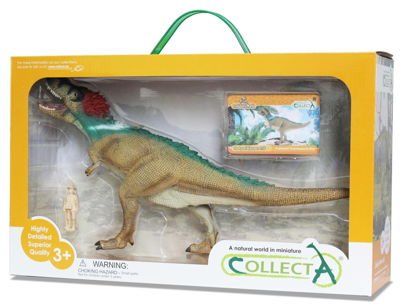 CollectA Gefiederter Tyrannosaurus Rex mit beweglichem Kiefer in Fensterverpackung 84048