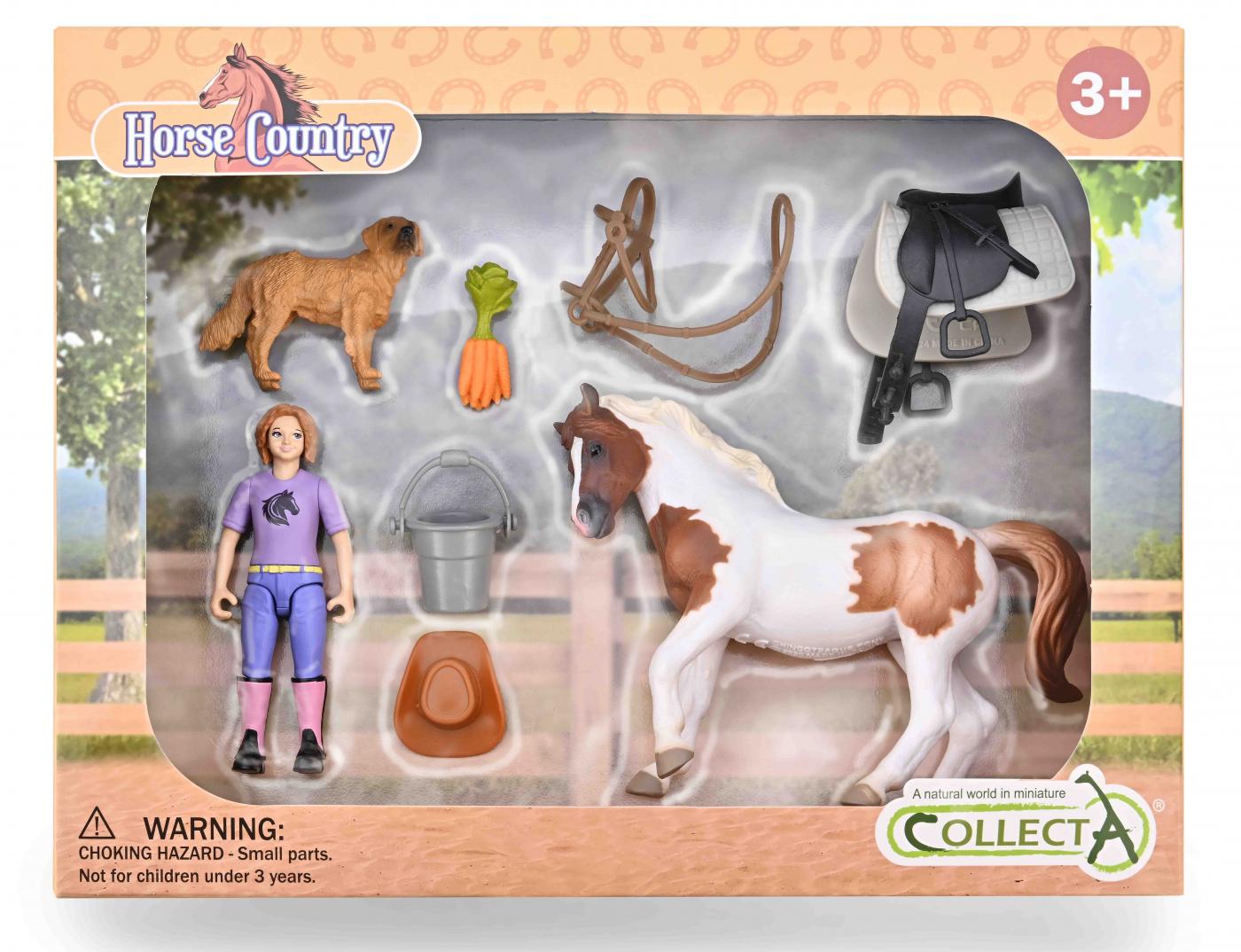 CollectA Hobbyreiterin Emma mit Tieren und Zubeh�r in  Fensterbox 84320