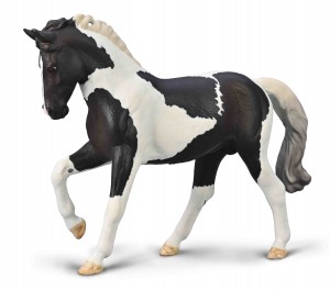 CollectA Horse Collection: CollectA Warmblood stallion - Black Tobiano  80027