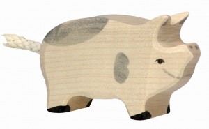 Holztiger wooden figures on the farm: Holztiger Piglet spotted 80070