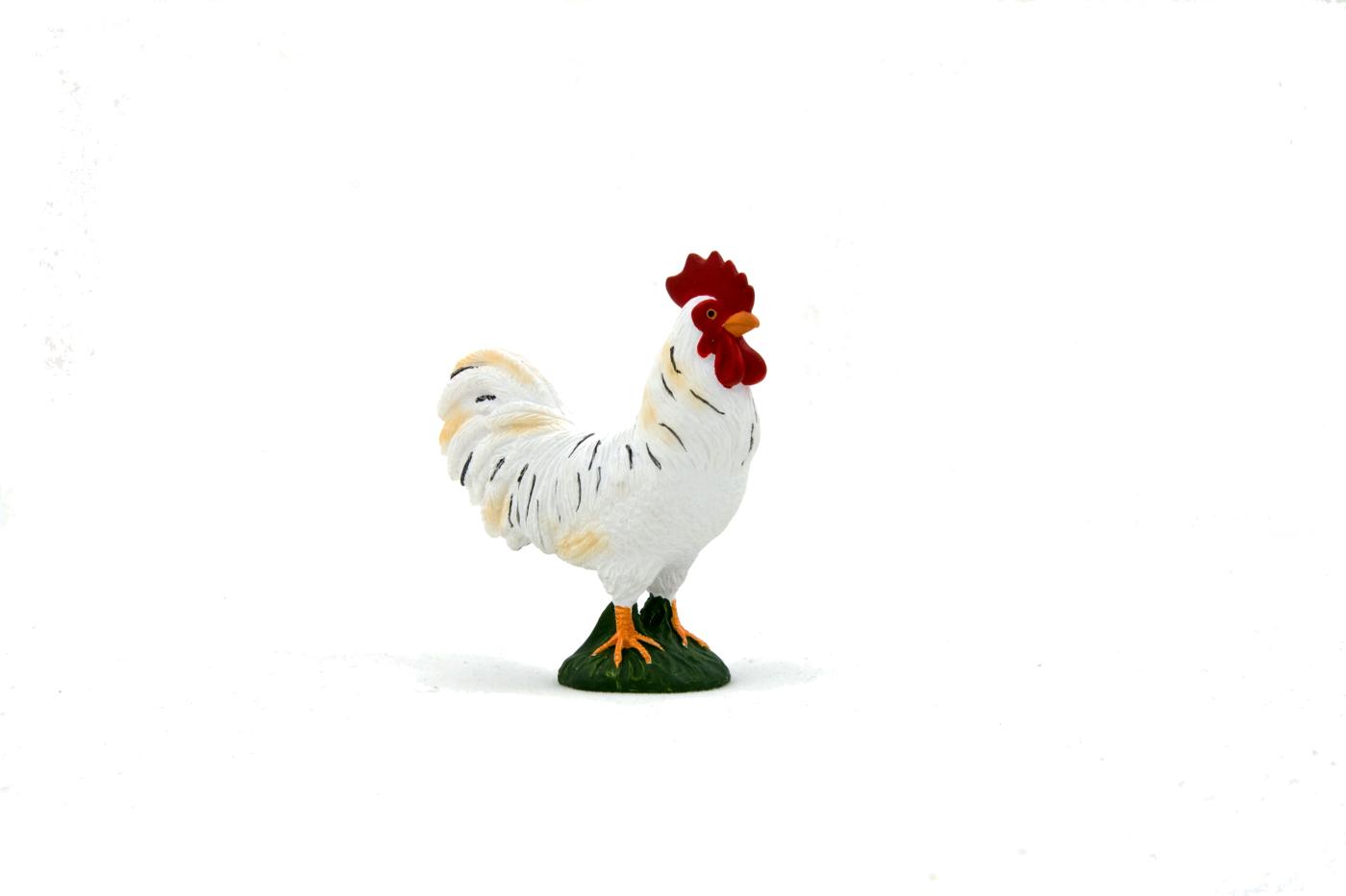 Hahn weiss 6 cm Bauernhof Collecta 88128