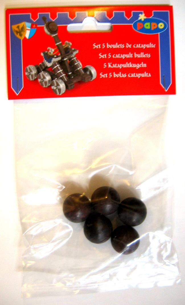 Papo 5 Katapultkugeln 39261 ca.D=1.7cm