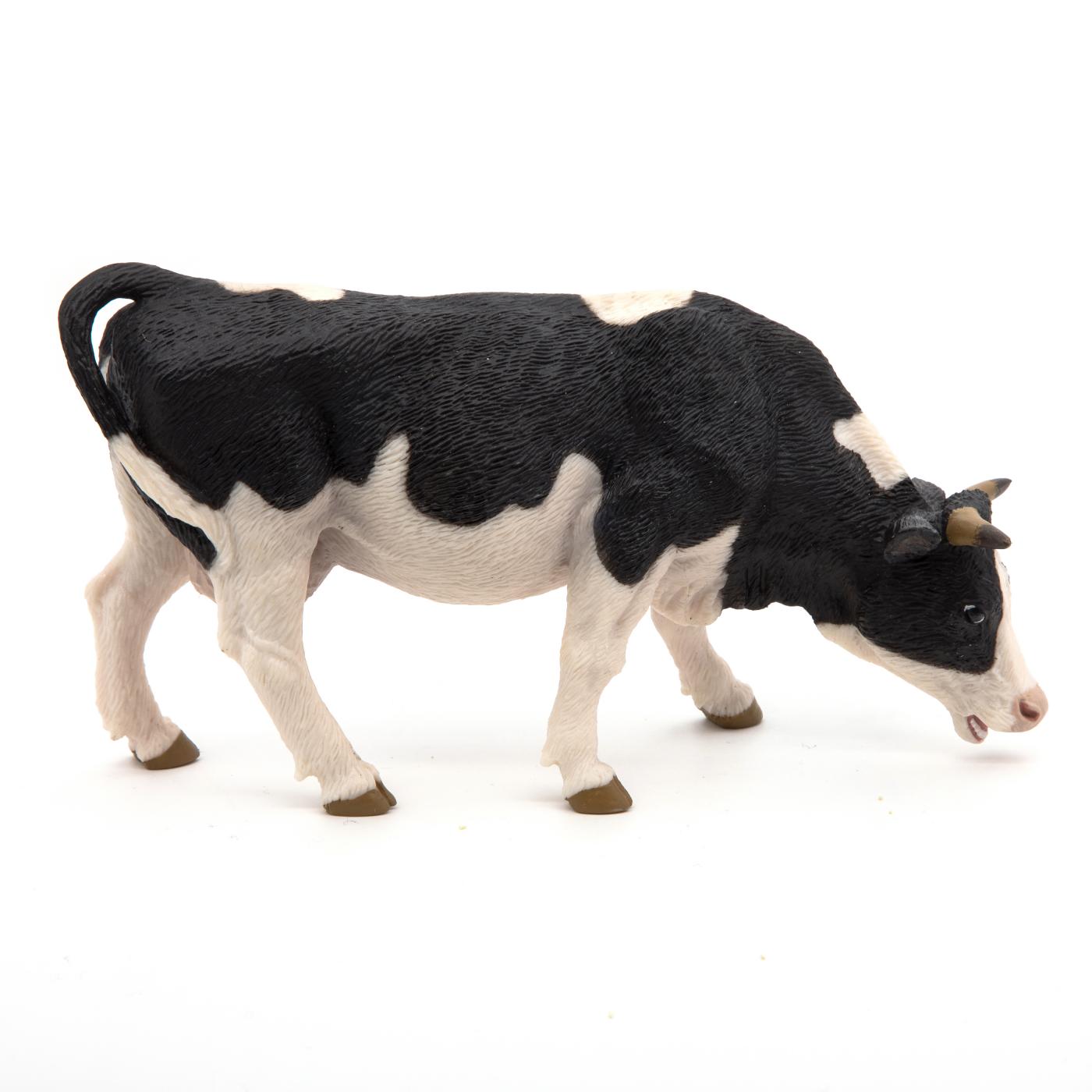 Papo 51150 Cow Browsing Black White 5 1/2in Farm Animal for sale online 