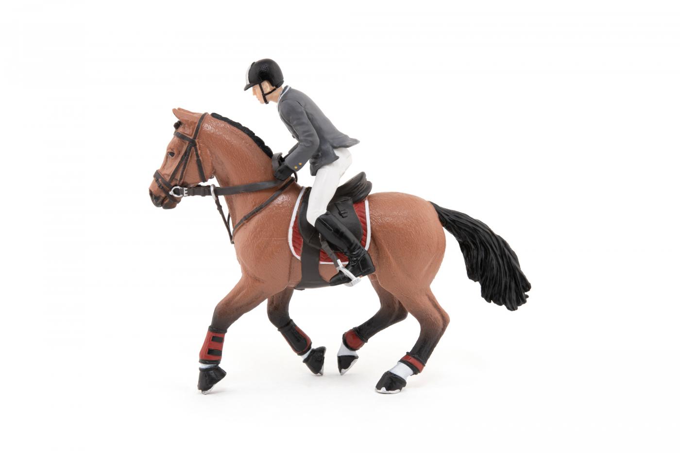 Details about   Papo 51561 Competition horse with rider with horse play set toy pony model 