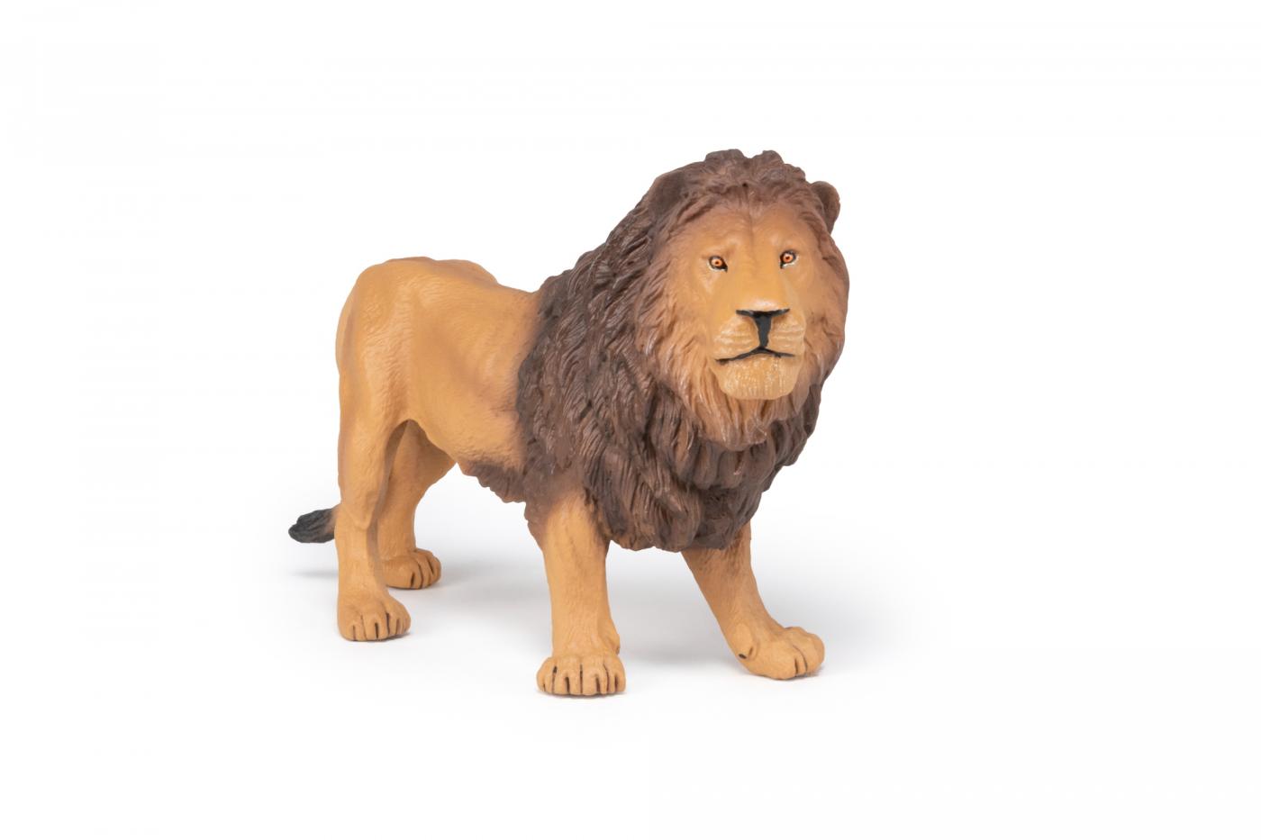 handbemalt Schöner brüllender Löwe Löwenmännchen von PAPO NEU mit Etikett 