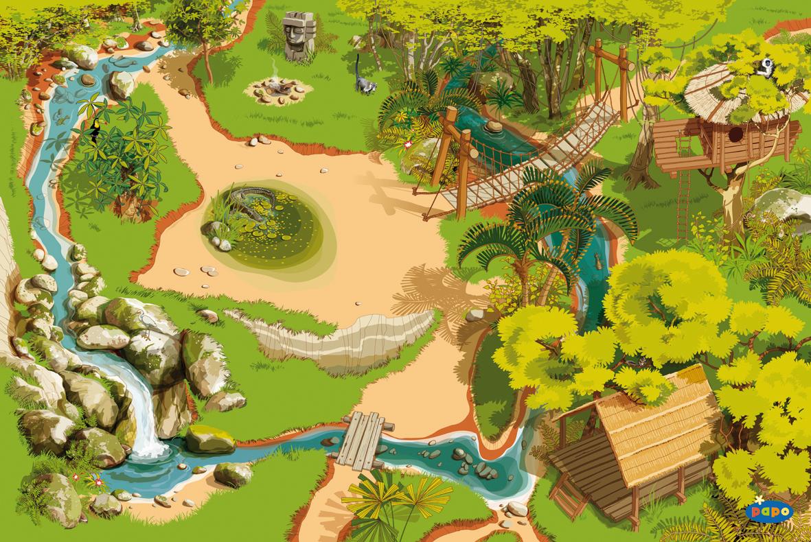 Papo 60503 Jungle Carpet Accessories At Spielzeug Guenstig De
