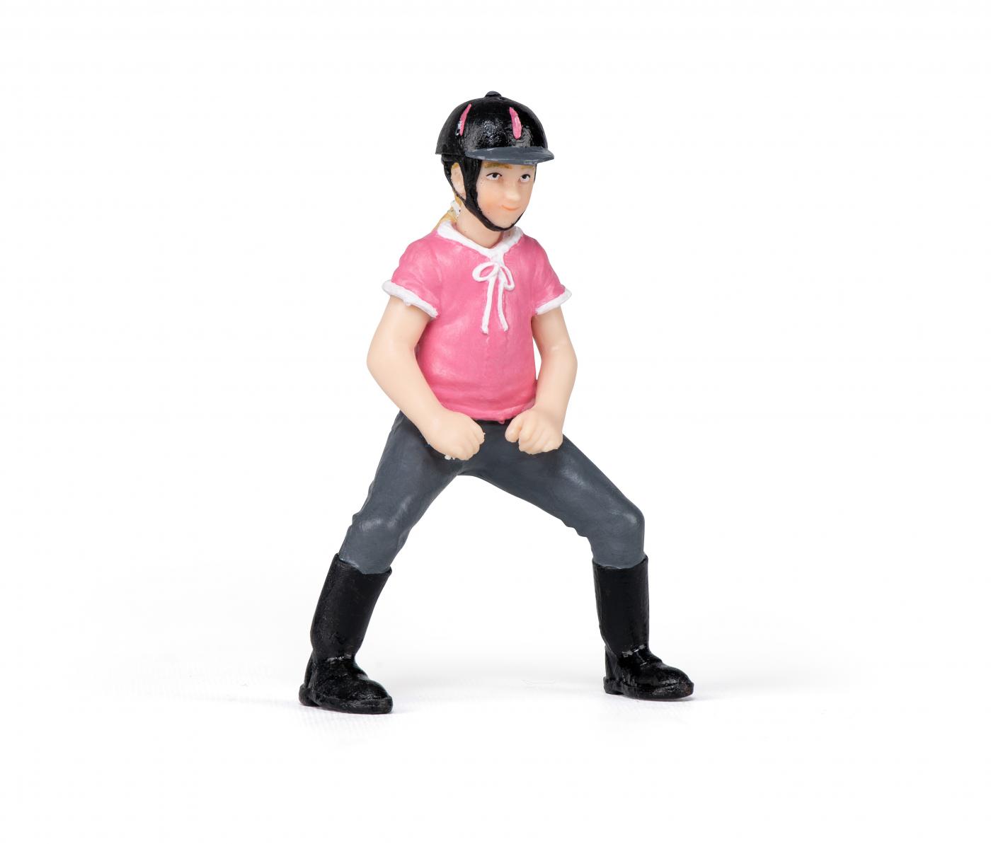 Papo 52007 Junge Reiterin fashion Hose pink 7 cm Pferdewelt 
