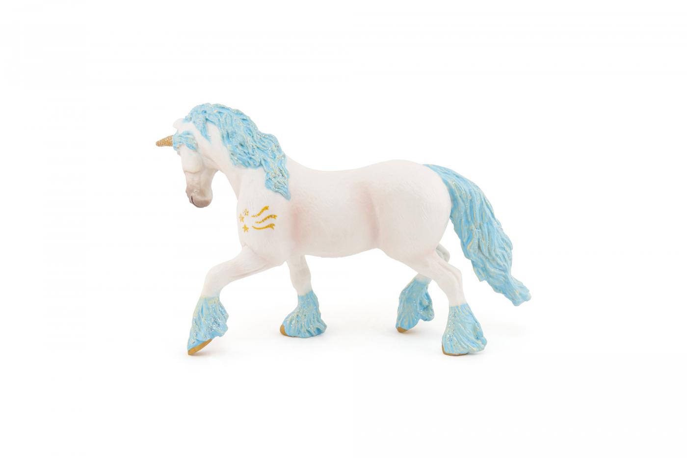 Papo Figurina Unicorno Magico - 38824, Blu E Bianco, Giocattolo Per Bambini Dai 3 Anni, Fatto In Francia