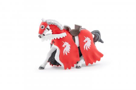 Papo Mittelalter: Papo Pferd des Ritters mit Lanze rot 39781