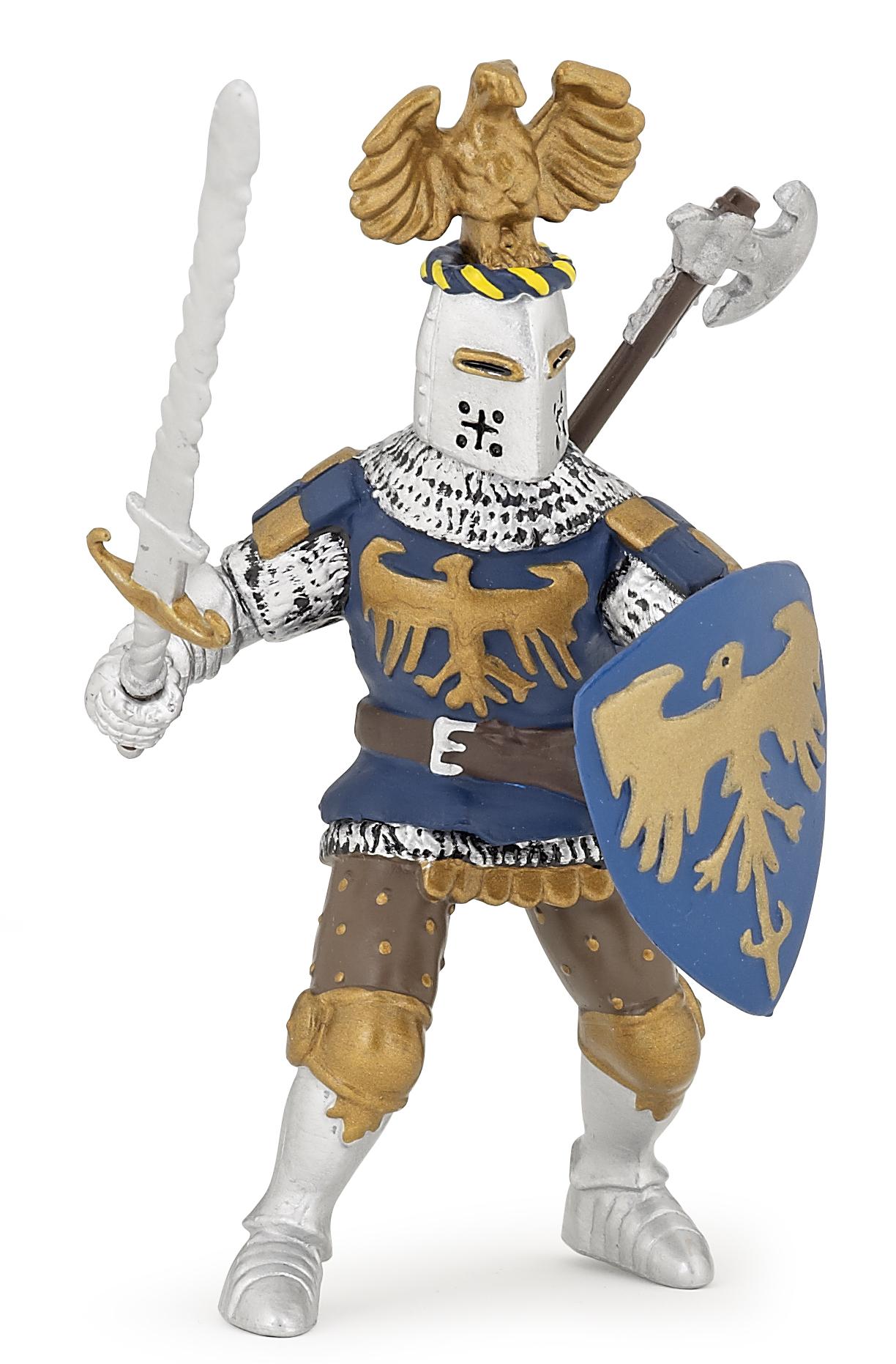 Papo 39245 Spielfigur Ritter mit Rüstung und Feder blau