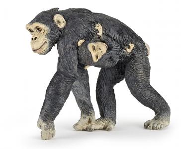Papo Wildtiere der Erde: Papo Schimpanse mit Baby 50194