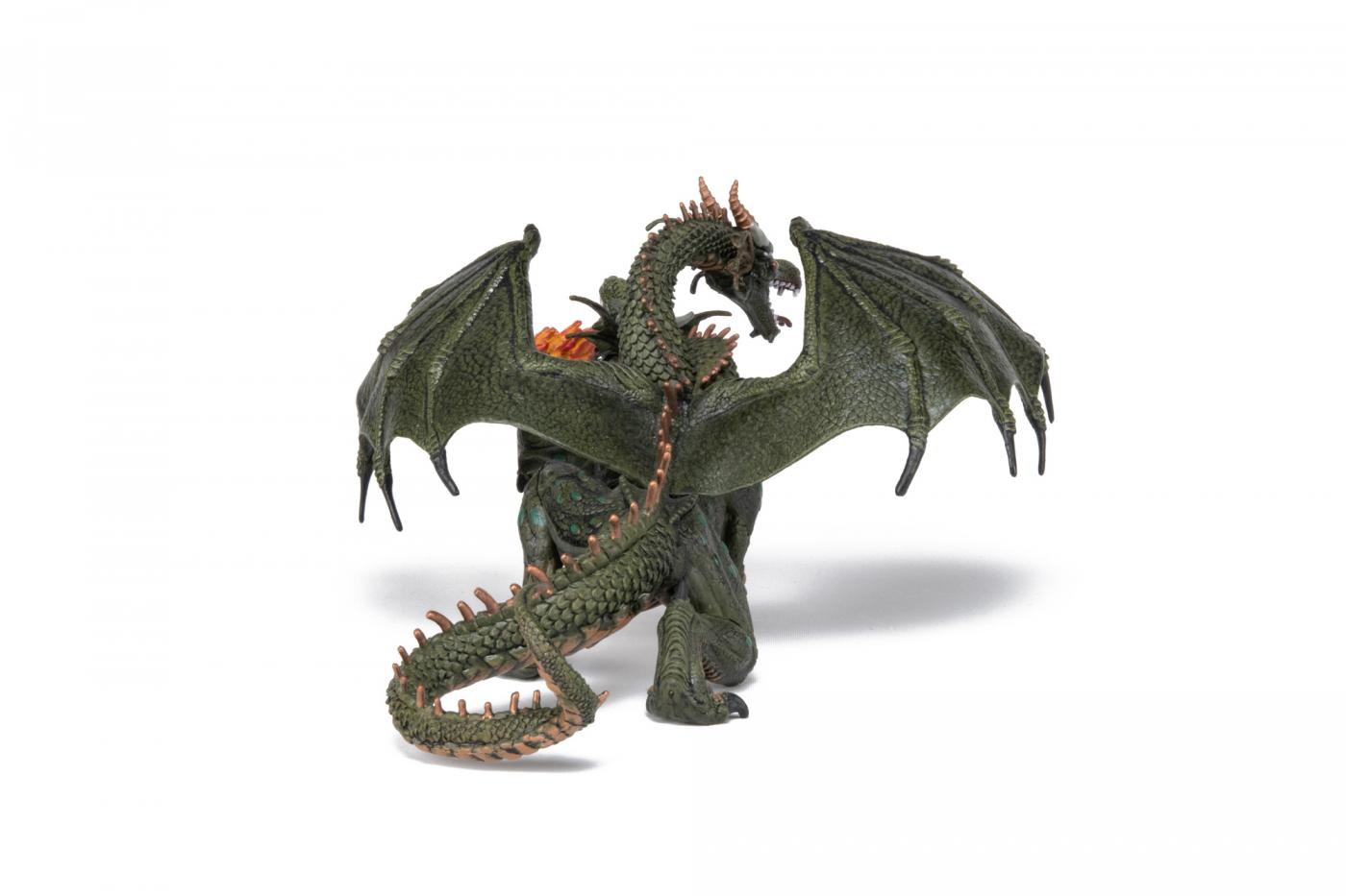 36019-Neuf Vert Papo Fantasywelt-zweiköpfiger Dragon 