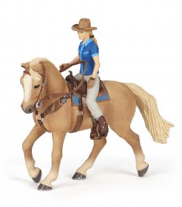 Papo Horses: Papo Western horse and rider 51566