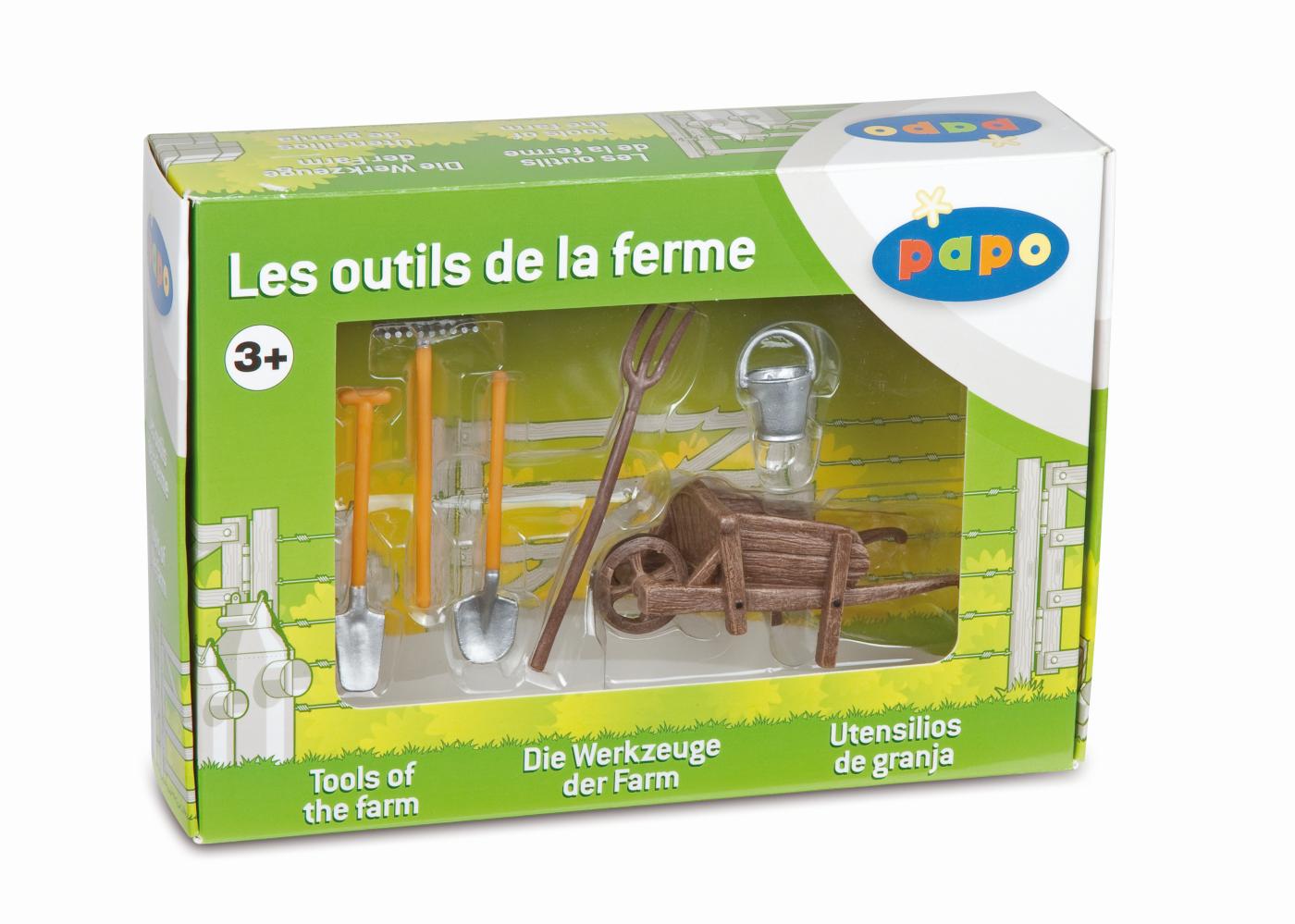 Papo Wheelbarrow and tools 51140 approx.23x6cm