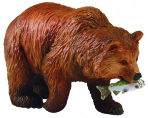 Safari Ltd  2819 Grizzlyb�r mit Lachs - Tierfiguren bei spielzeug-guenstig.de