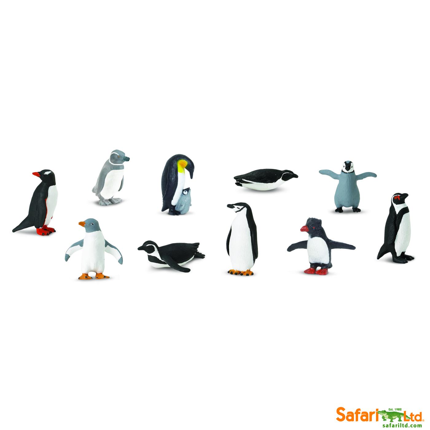 10er Set Pinguin Aufstellfiguren Tierfigur Miniblings Gummitier Antarktis Pingui 