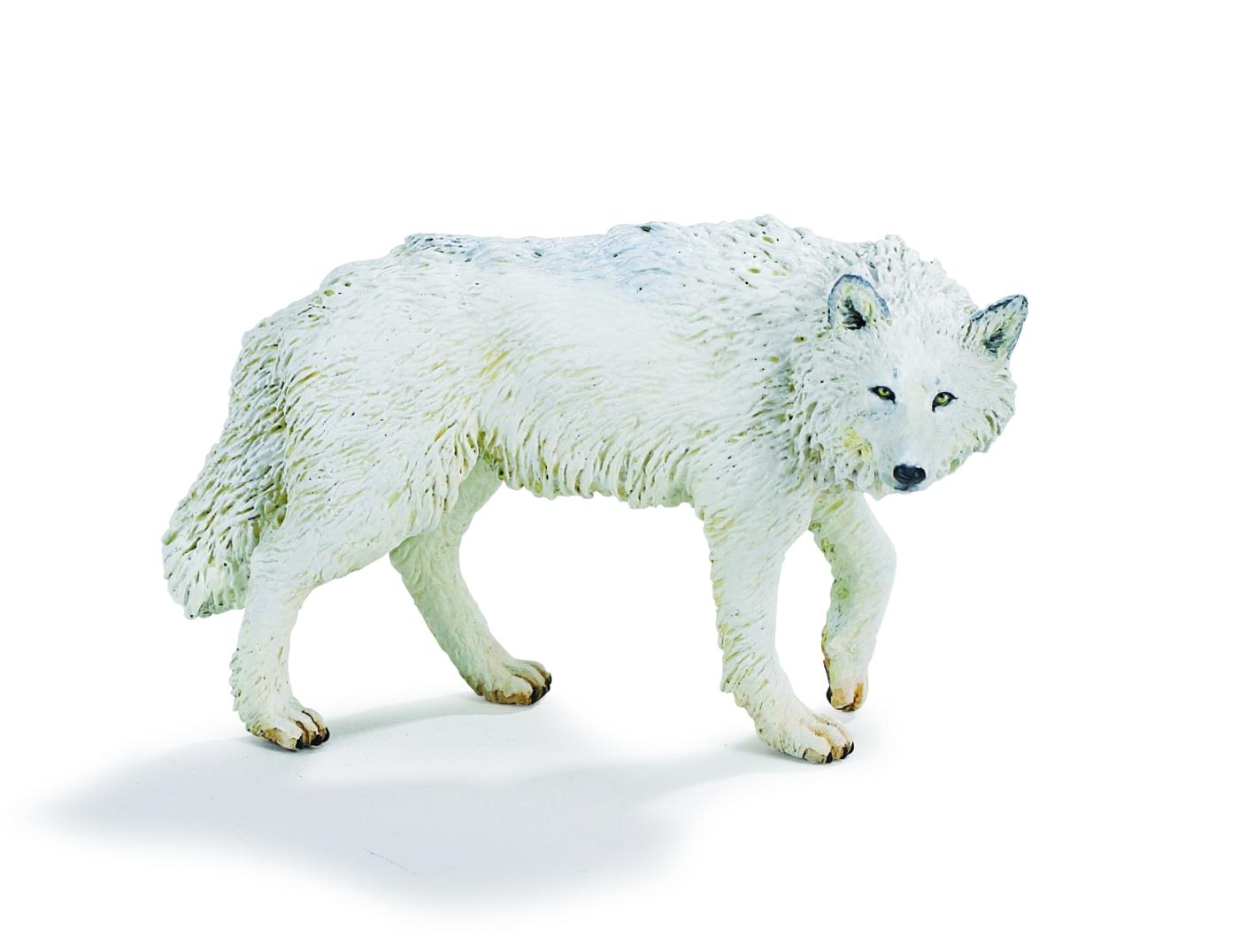Weißer Wolf Polarwolf stehend 23 cm Tierfigur Poly Veronese Kollektion,Neu 