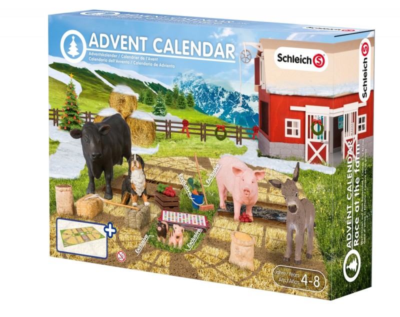 Schleich 97052 - Adventskalender Bauernhof 2015 Wettrennen auf dem Bauernhof