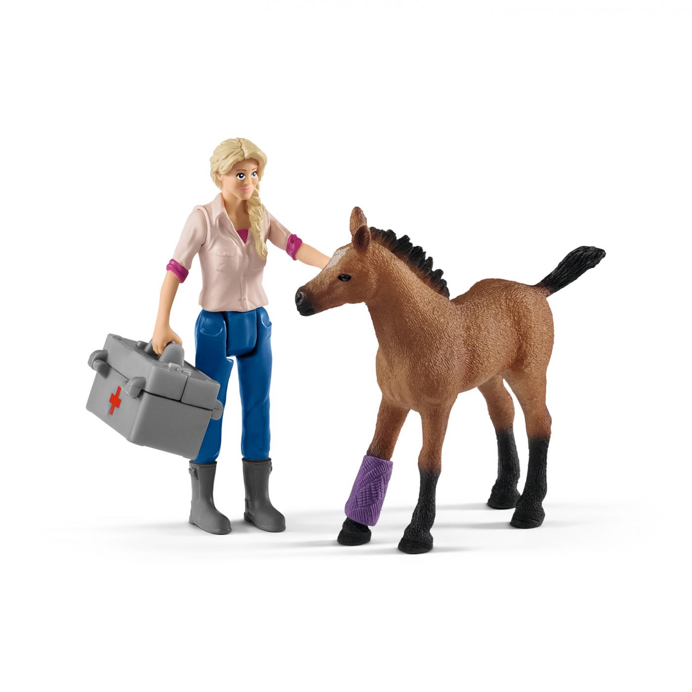 Schleich Arztbesuch bei Stute und Fohlen 42486