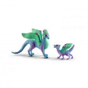 Schleich Elves: Schleich Flower dragon with child 70592