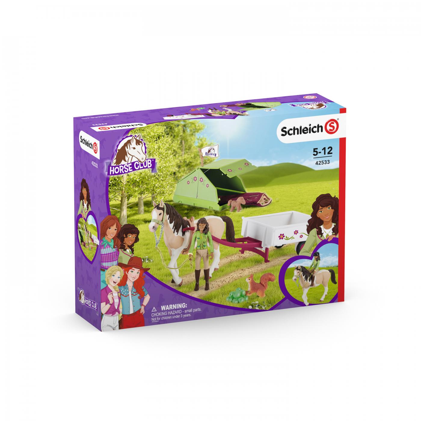 Camping Abenteuer Mit Kim Schleich Horse Club Sarahs Campingausflug, Zelt &  Kutsche, Spielfigur-Set