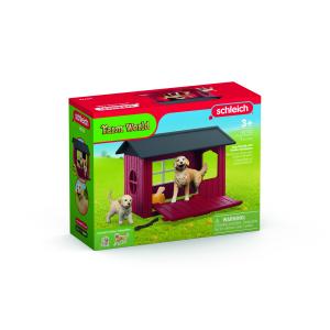 Schleich Bauernhoftiere: Schleich Hundeh�tte mit Goldenretrievern  42722