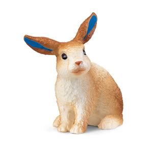 Schleich Bauernhoftiere: Schleich Kaninchen mit blaufarbenen Ohren 72188