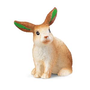 Schleich Bauernhoftiere: Schleich Kaninchen mit gr�nfarbenen Ohren 72186