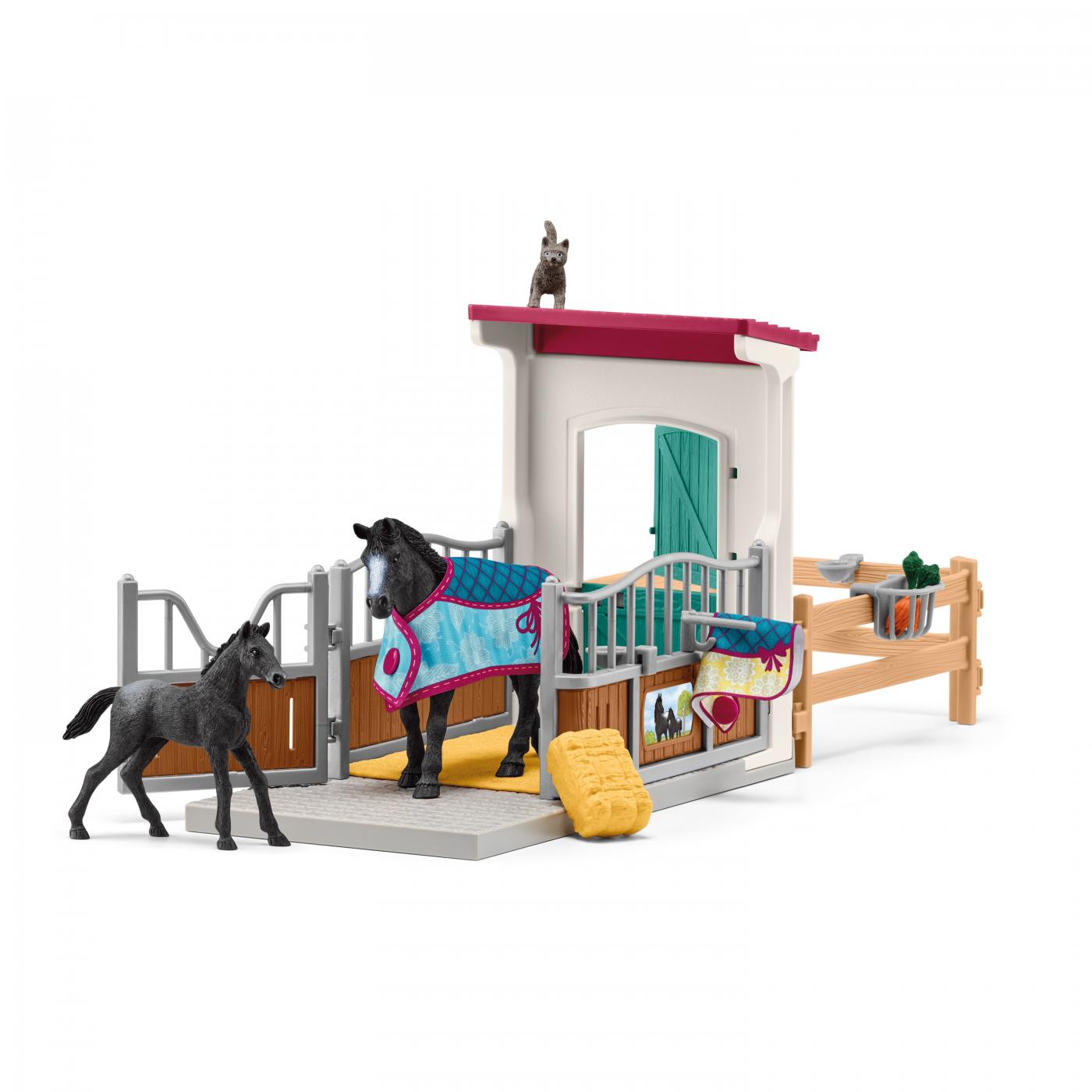 Schleich Pferdebox mit Stute und Fohlen 42611
