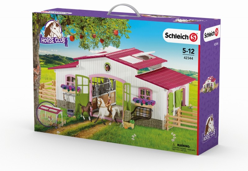 Schleich Pferde Zubehör: Schleich Reiterhof mit Reiterin und Schleich Reiterhof mit Reiterin, Pferden und Zubehör 42344