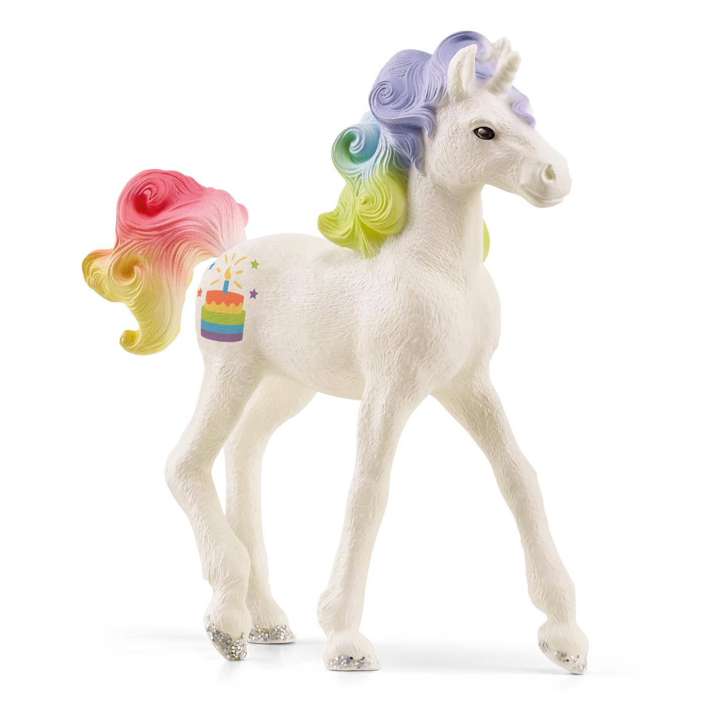 Schleich Elfen Bayala: Schleich Sammeleinhorn Regenbogentorte 70742