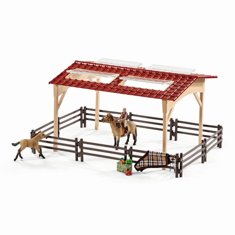 schleich stable with horses & accessories
