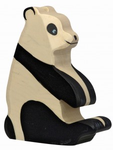 Holztiger Pandab�r sitzend 80191