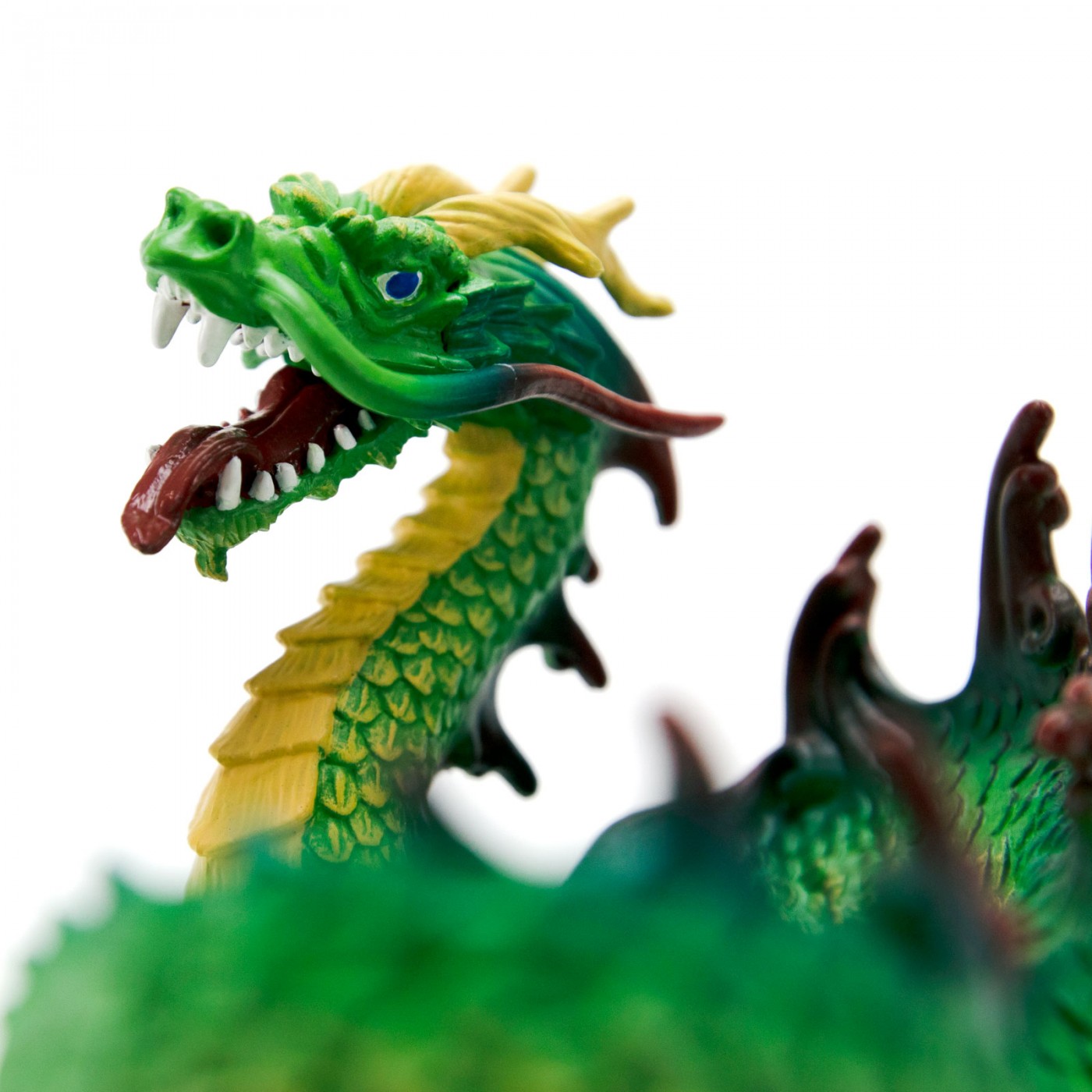 Safari S10135 Gehörnter Chinesischer Drachen – Miniaturfigur, Orange, Handbemalt, Für Spiel & Sammlung