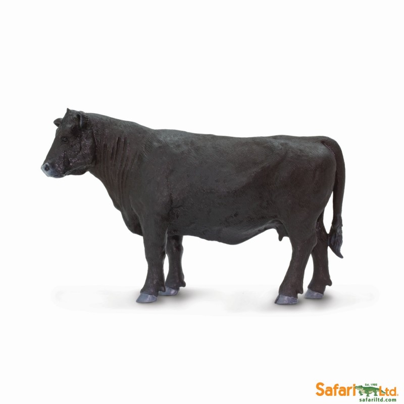 Safari Farm Angus Kuh – Miniatur-Figur, Schwarz, Für Kinder Ab 3 Jahren